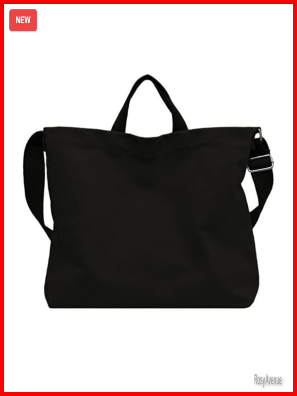 16oz Cotton Canvas Tote Bag Crossbody Adjustable Strap Work Travel